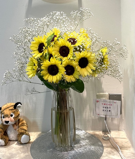 インタージェムエントランスに咲く今週のお花