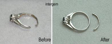 病院で切断されたリングの修理